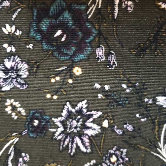 NEW Loft Corduroy Skirt Olive Floral Classic Preppy Classic Trendy Fall Trendy - Picture 9 of 13